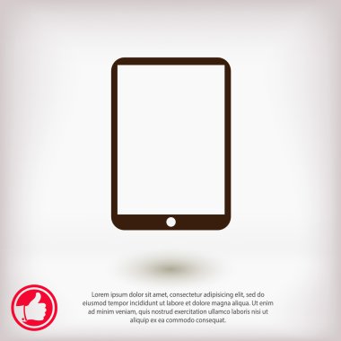 Modern dijital tablet pc simgesi