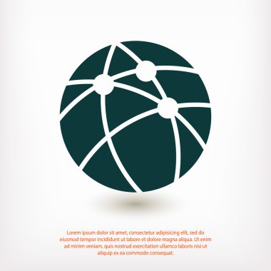 Küresel teknoloji ya da sosyal ağ simgesini