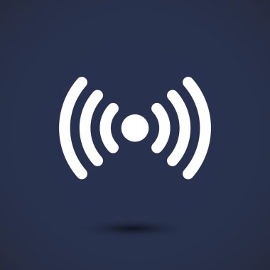 Kablosuz simgesi, düz tasarım stili