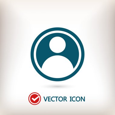 Düz tasarım kullanıcı simgesi