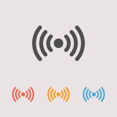 Kablosuz simgesi, düz tasarım stili