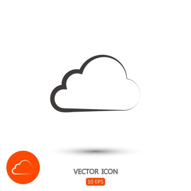 Bulut düz tasarım simgesi