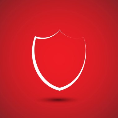 Kalkan kutsal kişilerin resmi, düz tasarım stili