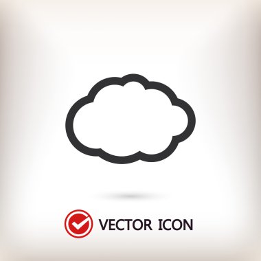 Bulut düz tasarım simgesi