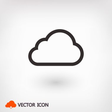Bulut düz tasarım simgesi