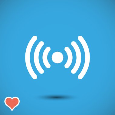 Kablosuz simgesi, düz tasarım stili