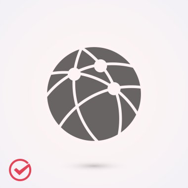 Küresel teknoloji ya da sosyal ağ simgesini