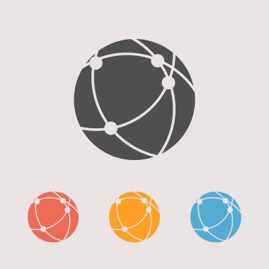 Küresel teknoloji ya da sosyal ağ simgesini