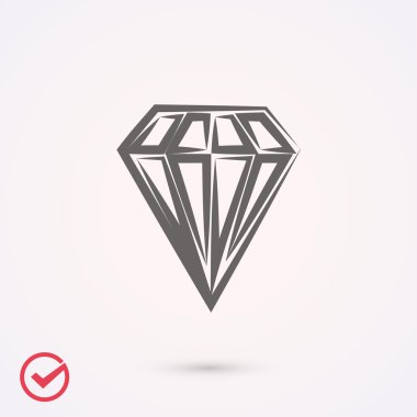 Elmas düz tasarım simgesi