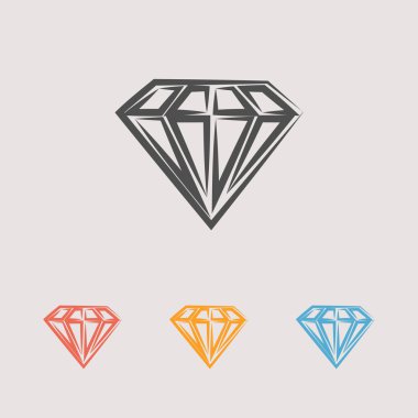 Elmas düz tasarım simgesi