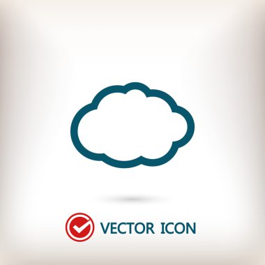 Bulut düz tasarım simgesi