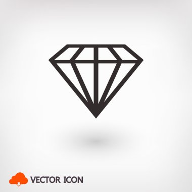 Elmas düz tasarım simgesi