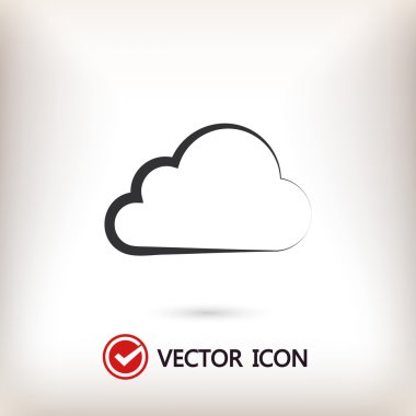 Bulut düz tasarım simgesi