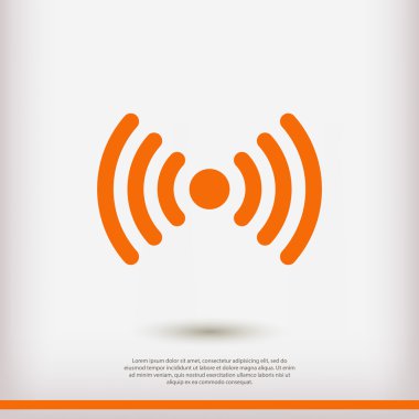 Kablosuz simgesi, düz tasarım stili