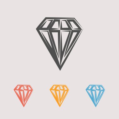 Elmas düz tasarım simgesi