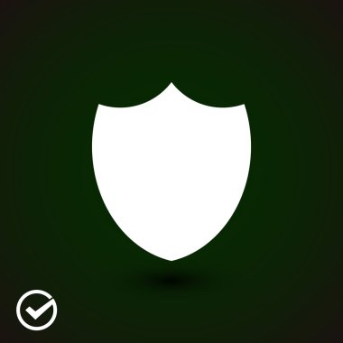 Kalkan kutsal kişilerin resmi, düz tasarım stili