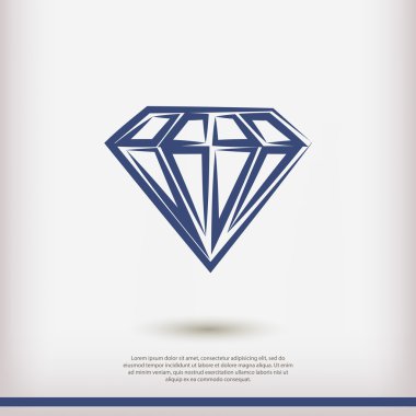 Elmas düz tasarım simgesi