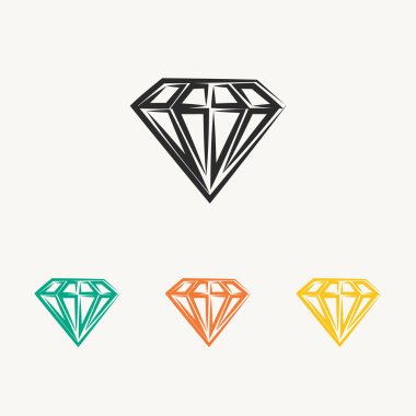 Elmas düz tasarım simgesi