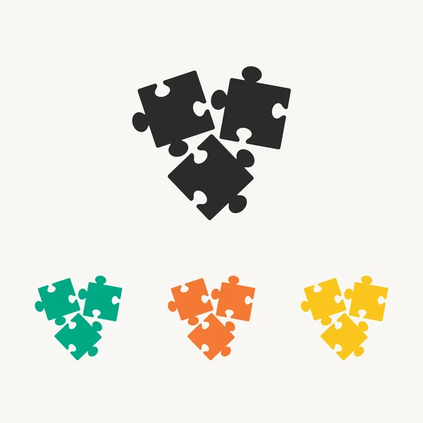 Puzzel stukjes pictogram — Stockvector