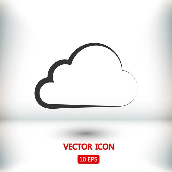 Cloud platt design ikon — Stock vektor