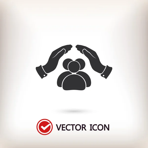 Icono de personas seguras — Vector de stock