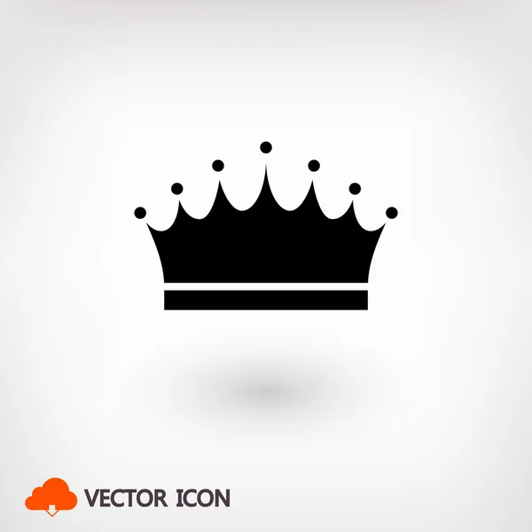 Crown flat design icon — Stock Vector