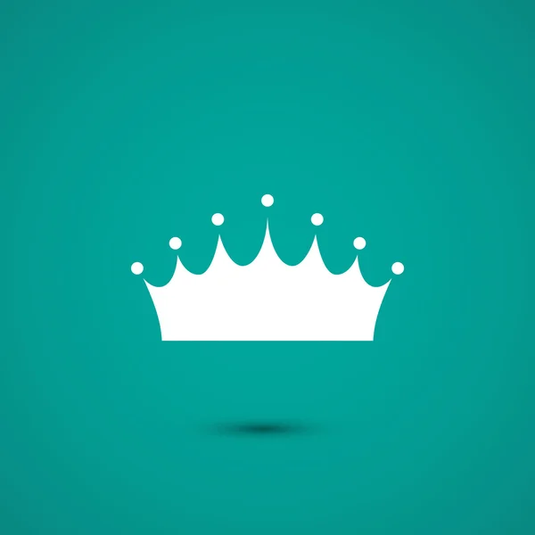 Kroon platte ontwerp pictogram — Stockvector
