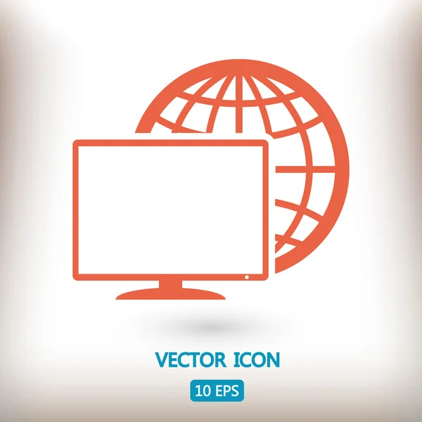 Monitor ikon illustration. — Stock vektor