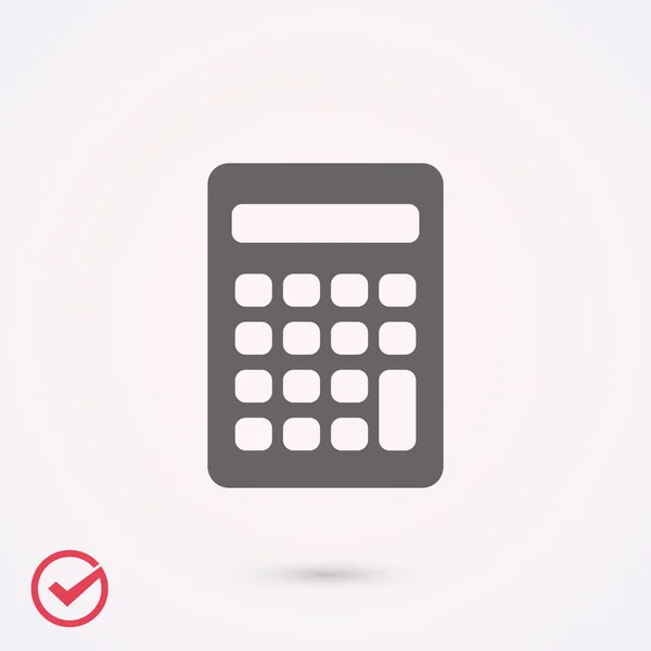 Flat design calculator icon — Stock Vector