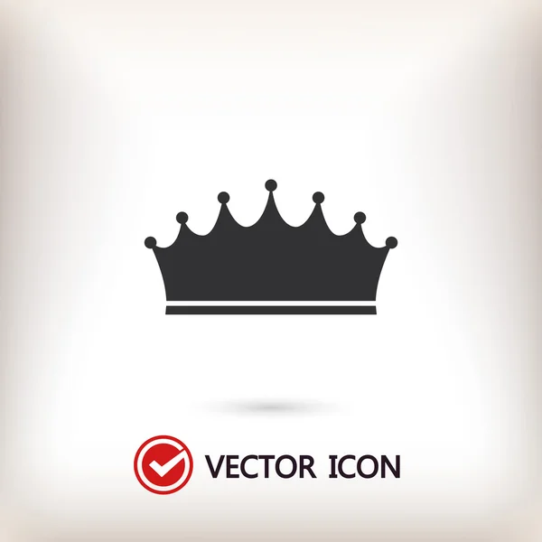 Crown flat design icon — Stock Vector