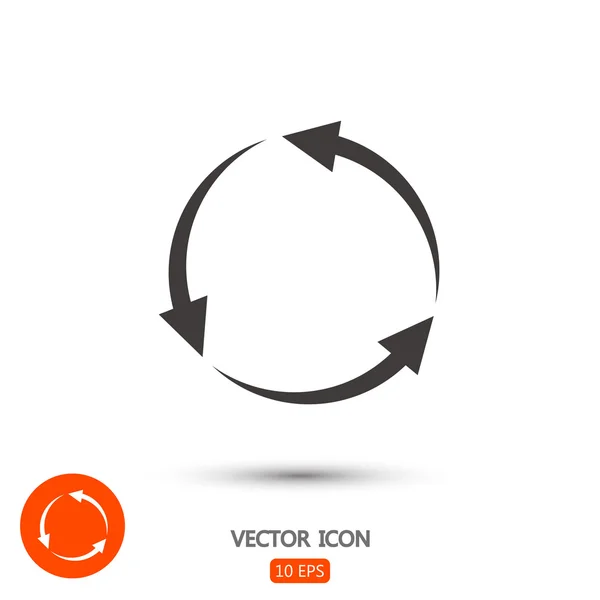 Flecha circular icono — Vector de stock