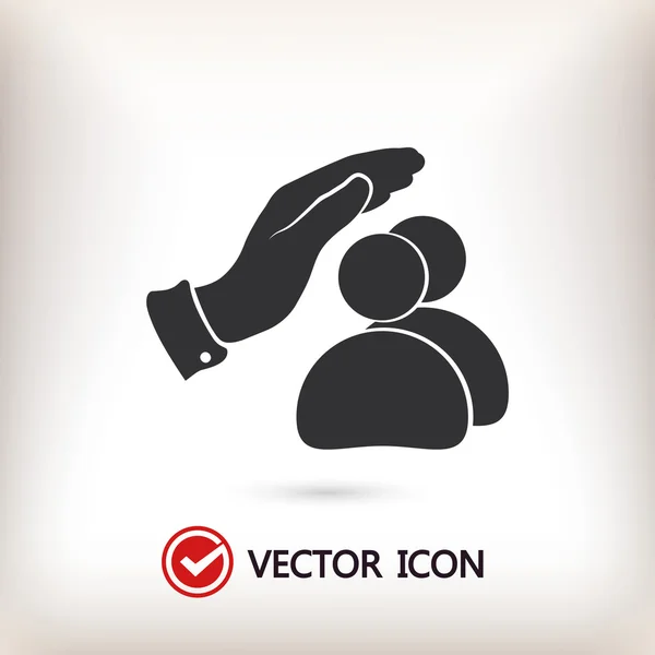 Veilige mensen pictogram — Stockvector