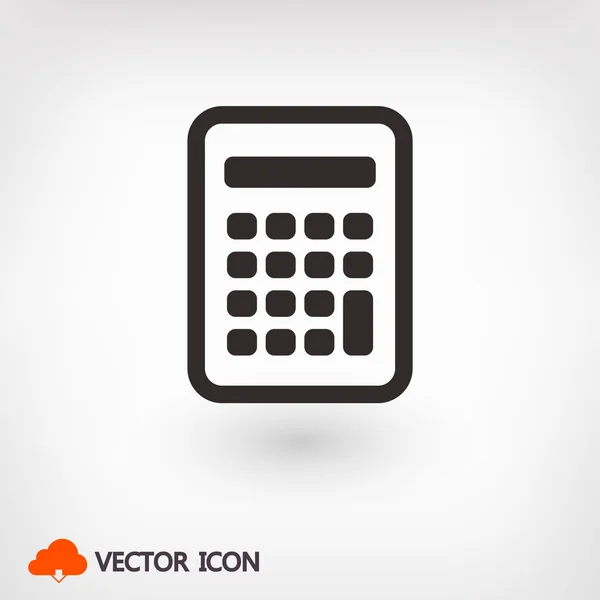 Płaska konstrukcja kalkulatora ikona — Wektor stockowy