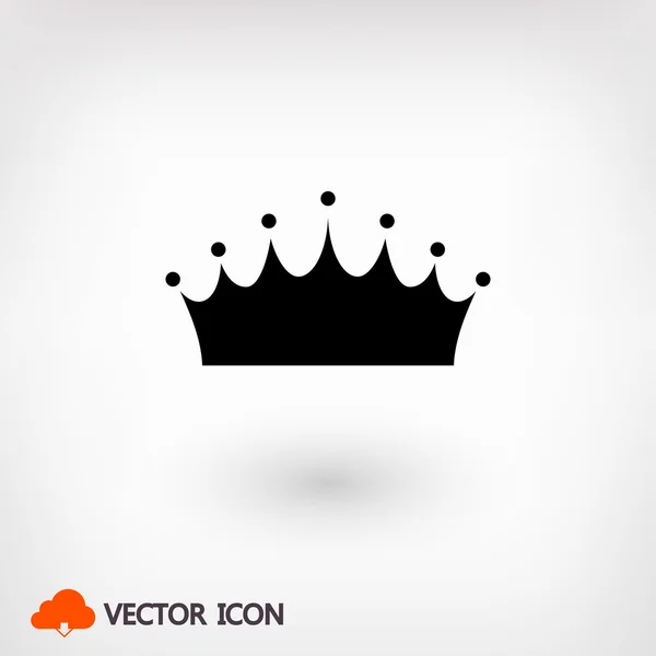 Crown flat design icon — Stock Vector