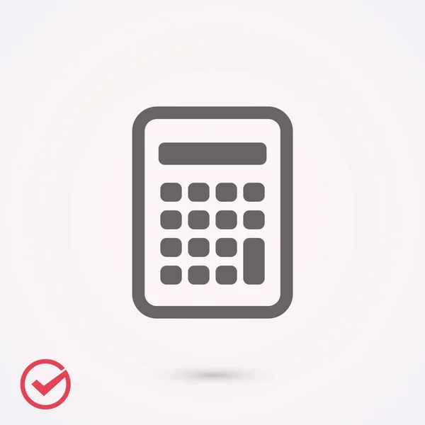 Flat design calculator icon — Stock Vector