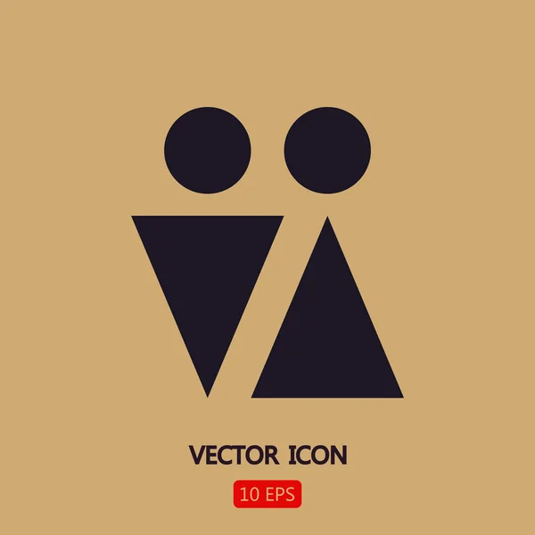 Man och kvinna tecken ikon — Stock vektor