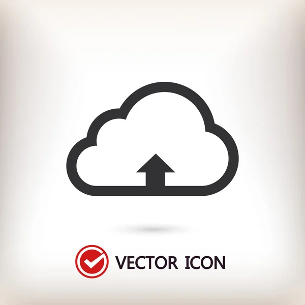 Uploadpictogram in wolk — Stockvector