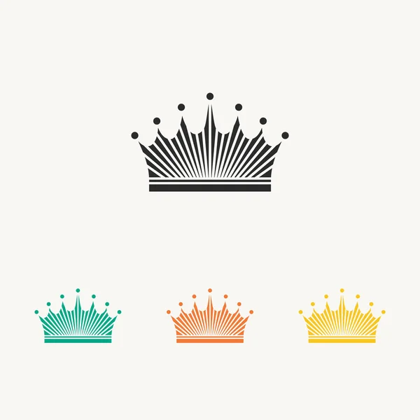 Crown flat design icon — Stock Vector