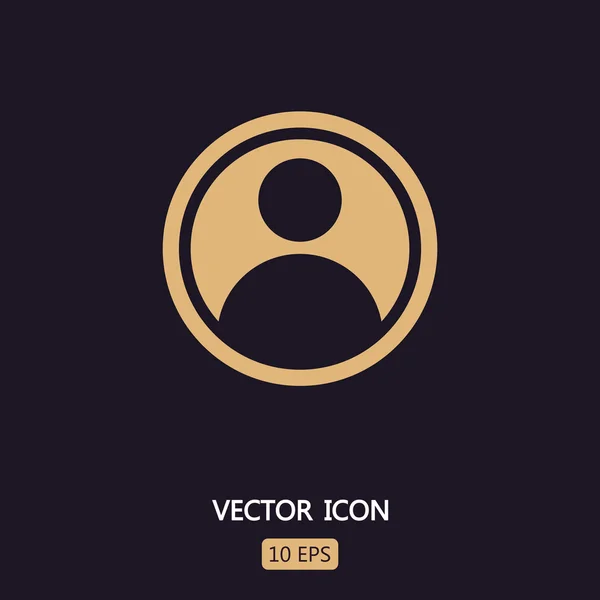 Icono de usuario de diseño plano — Vector de stock