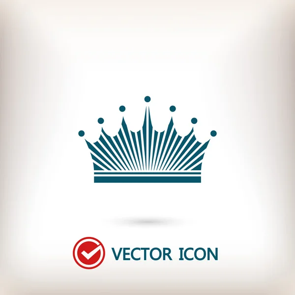 Kroon platte ontwerp pictogram — Stockvector