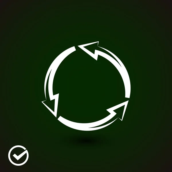 Flecha circular icono — Vector de stock