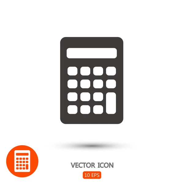 Значок калькулятора плоской конструкции — стоковый вектор