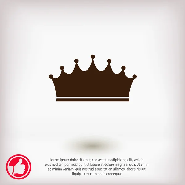 Corona icono de diseño plano — Archivo Imágenes Vectoriales