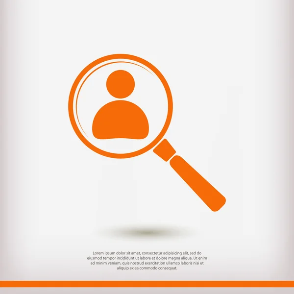 Employee Search icon — Stock Vector