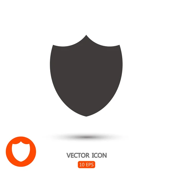 Pictogram van het schild, platte ontwerpstijl — Stockvector