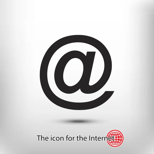 Icono de Internet por correo electrónico — Vector de stock