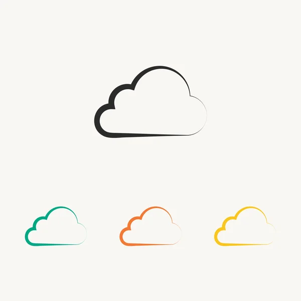 Icône design plat Cloud — Image vectorielle