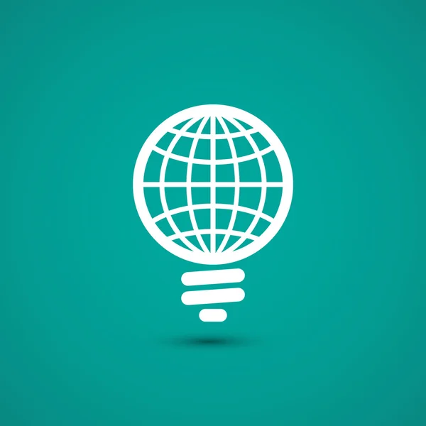 全球的灯泡图标 — 图库矢量图片