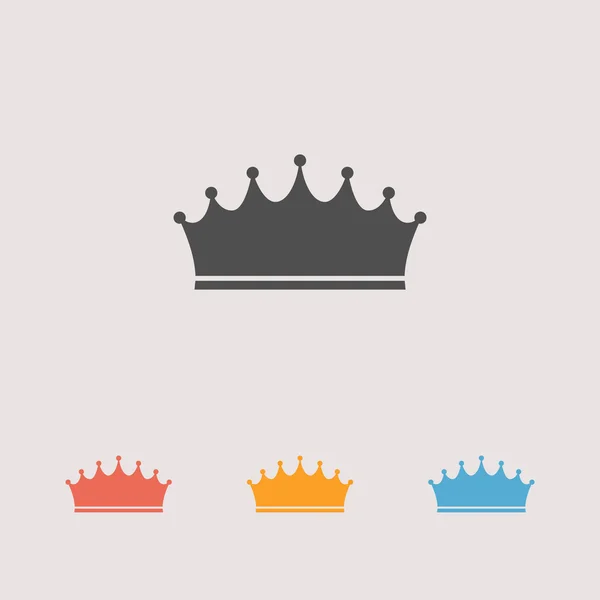 Crown flat design icon — Stock Vector