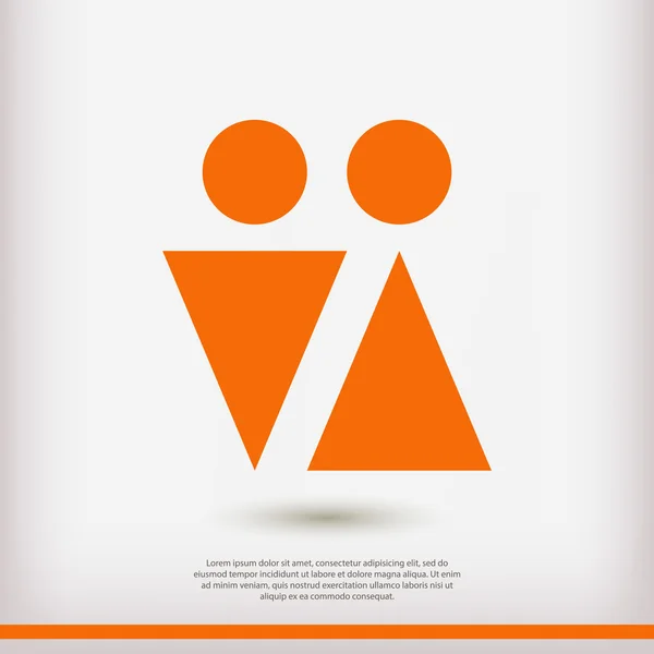 Icône signe masculin et féminin — Image vectorielle